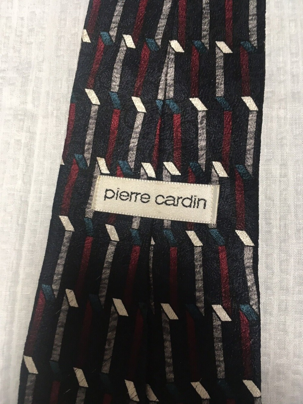 Pierre Cardin mens tie mulitcolor geometric pattern